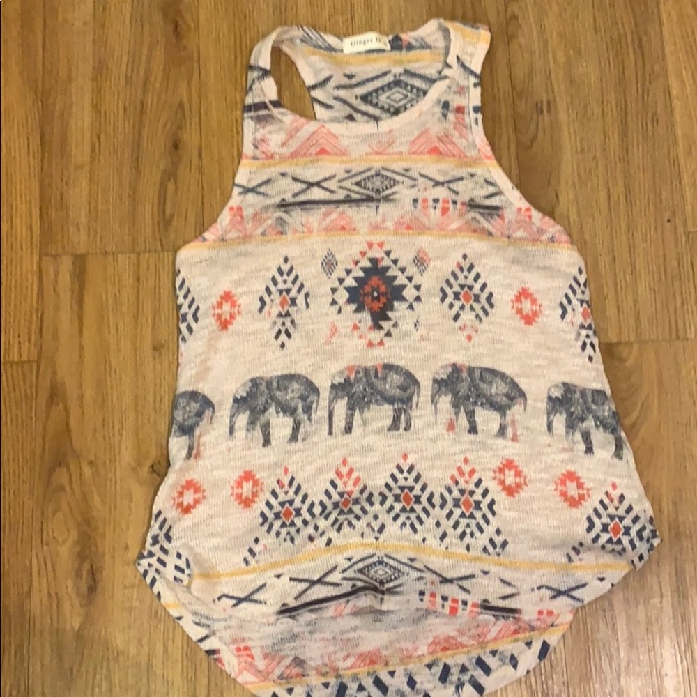Elephant print tank